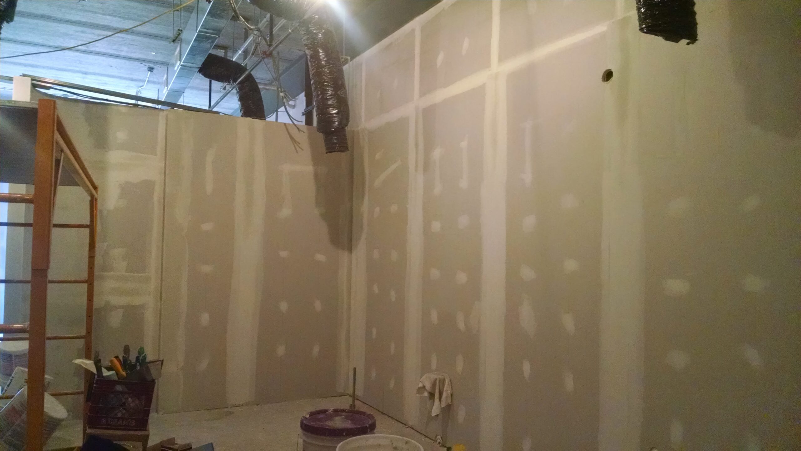Photo of commercial drywall installation near Pittsburgh.