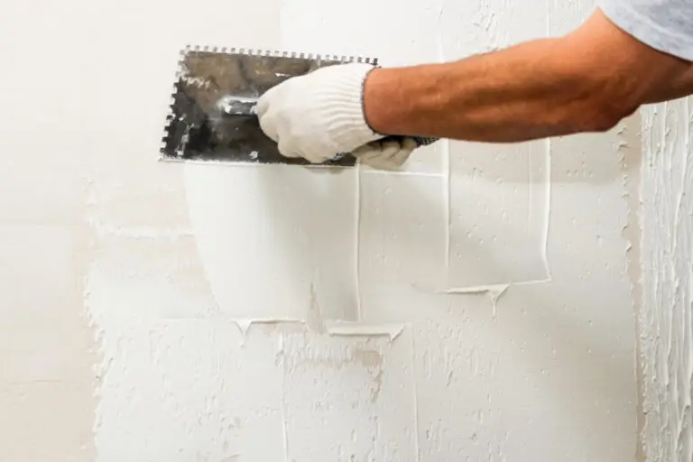Photo of drywall repair in progress